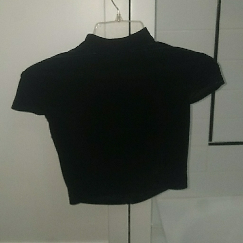crop top, partial turtle neck